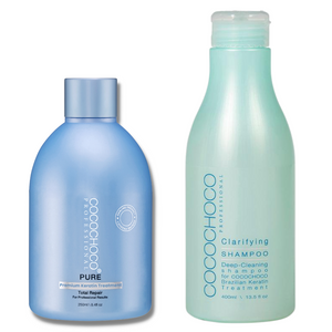 
                  
                    COCOCHOCO Pure Brazilian Keratin Hair Treatment 250 ml + Clarifying Shampoo 400 ml
                  
                